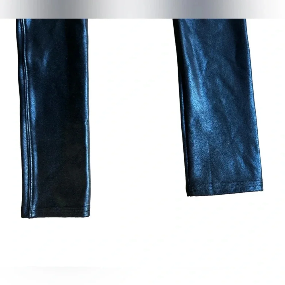 SPANX Women’s Faux Black Leather Leggings NWOT Size Extra Small‎